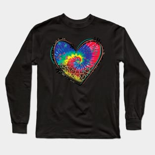 Tie Dye Heart Long Sleeve T-Shirt